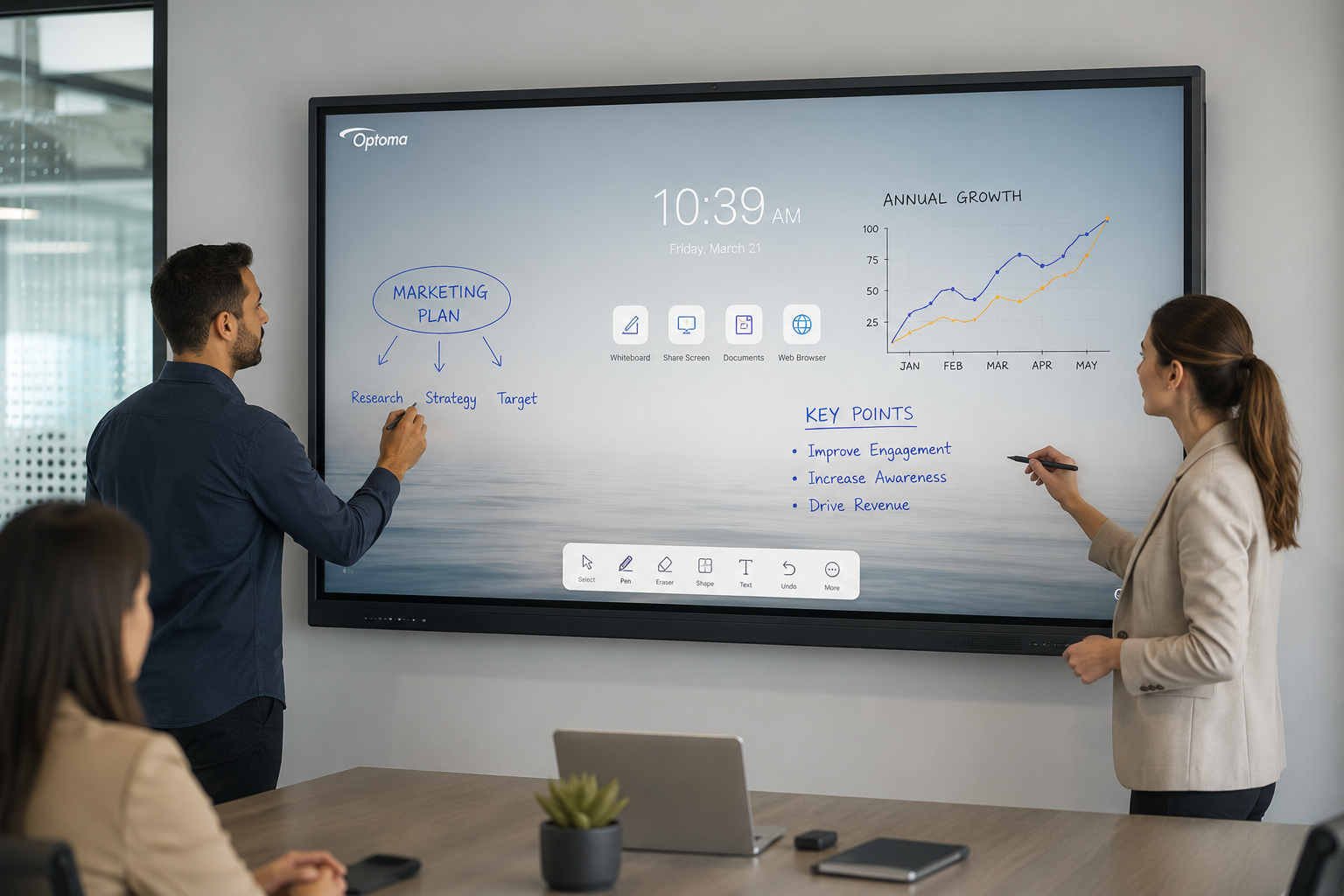 Exploring the Capabilities of the Optoma 86" Interactive Digital Display Board