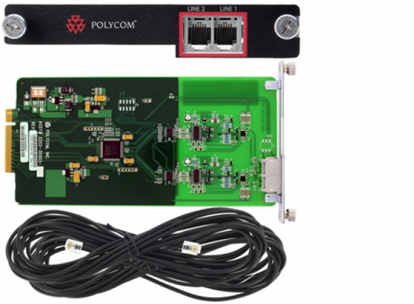 Polycom SoundStructure TEL2 Dual PSTN Interface Card, 2200-35004-001
