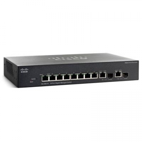Cisco Linksys SG300-10 10-Port 10/100/1000 Gigabit Managed Switch - SRW2008-K9-NA
