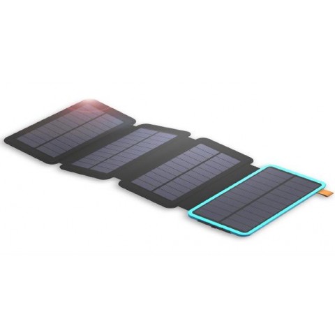 Solar Mat, 20000mAh Solar Charger Power Bank for Mobile Phones, Tablet PCs, Laptops and Other USB-Charged Devices, with 4 Solar Panels, Dual USB ports, LED Flashlight, Waterproof, Dustproof, and Shockproof.Device 