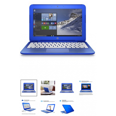 Hewlett Packard Stream 13.3 inch Laptop with Intel N3050, 2GB RAM, 32GB SSD